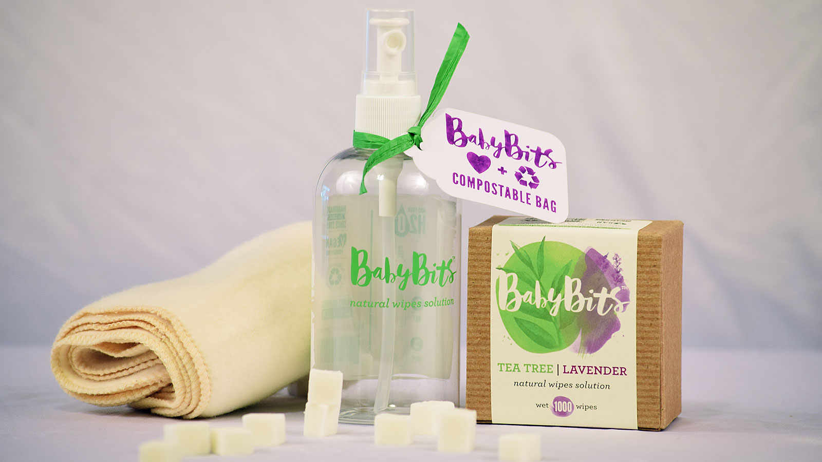 Baby Bits Wipes Solution New Free Shipping Trial Pack Makes 100 Natural Wipes 